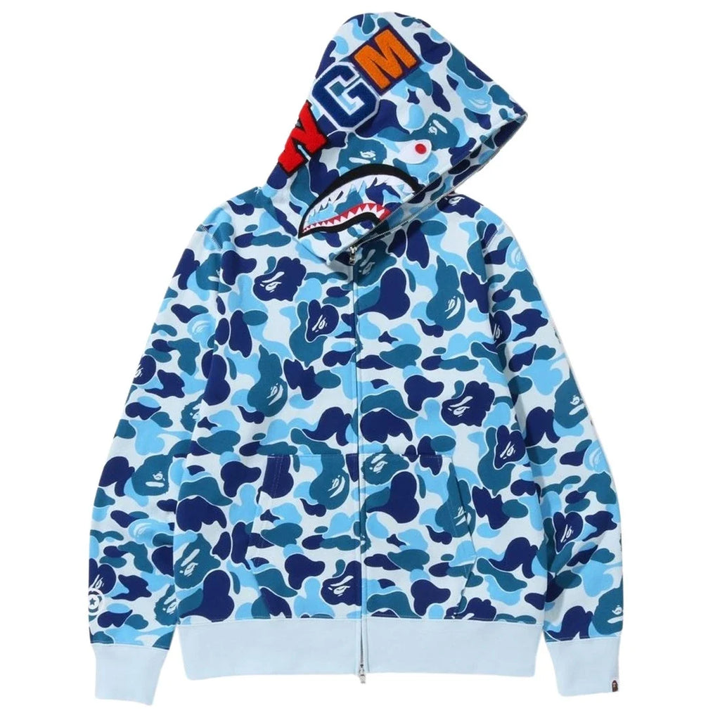 BAPE ABC Shark Full Zip Hoodie Blue 1D20 115 013 BLUE
