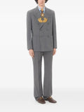 Valentino Garavani double-breasted jacket in mouliné wool with pressed crease