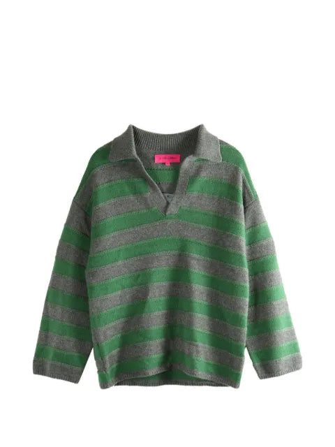 The Elder Statesman striped V-neck sweater