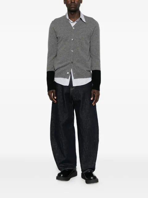 Comme des Garçons Homme colour-block wool cardigan