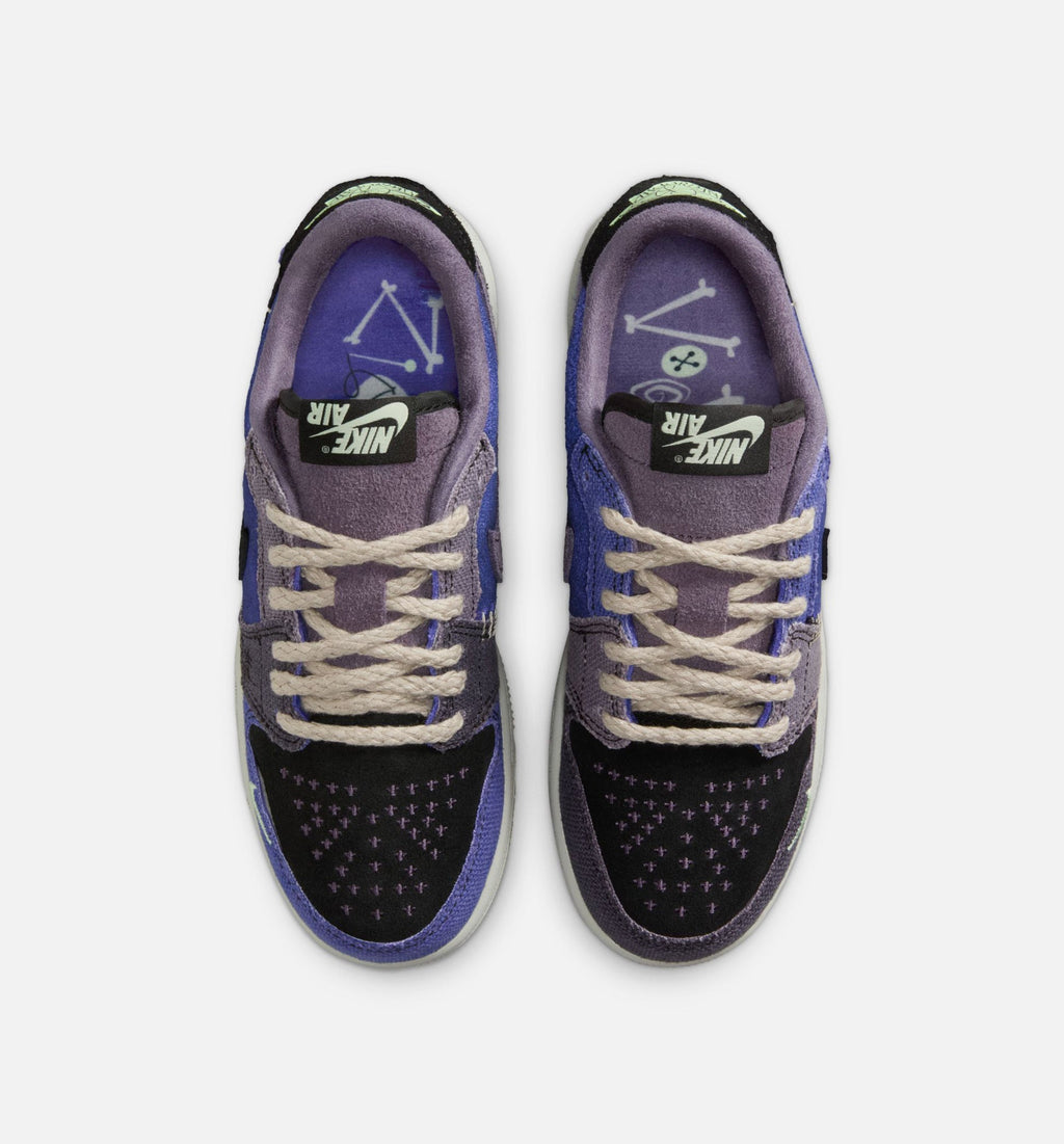 Air Jordan 1 Low OG Big Kids' Lifestyle Shoes - Regency Purple/Vapor Green/Black/Dark Raisin/Daybreak/Light Silver