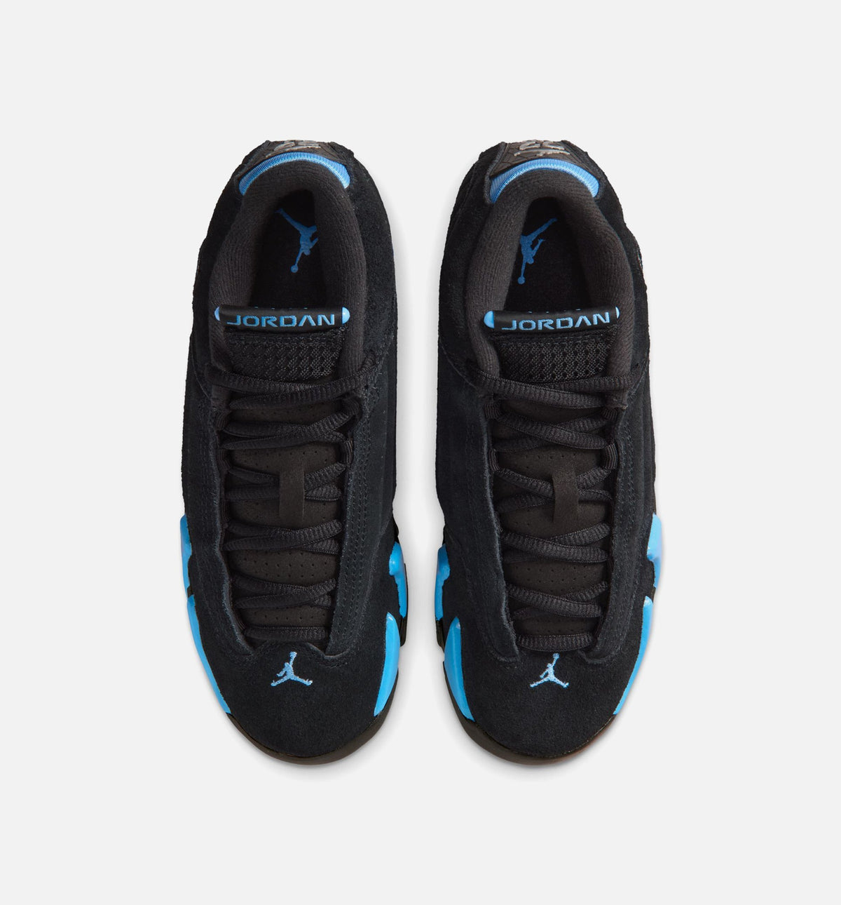 Air Jordan 14 Retro Black University Blue Grade School Lifestyle Shoes - Black/White/University Blue