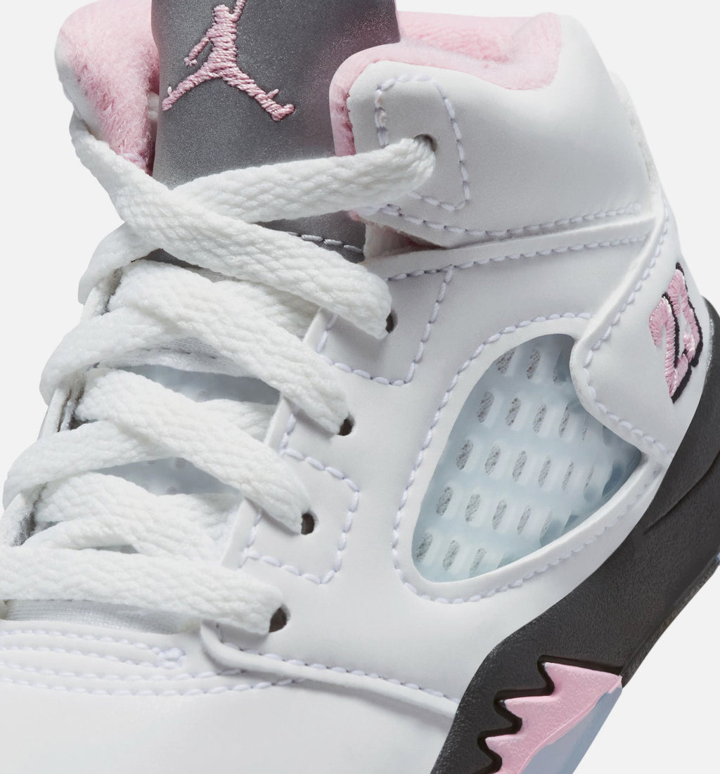 Air Jordan 5 Retro Medium Soft Pink | Infant/Toddler Lifestyle Shoe | White/Black/Soft Pink