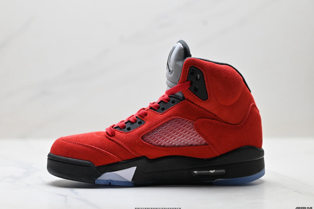 Air Jordan 5 Retro University Red Black Sneakers