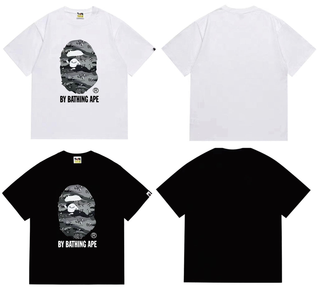 BAPE Grey/Blue Camo Ape Head T-Shirt