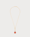 LOEWE Dangling Ladybug Necklace in Sterling Silver Enamel and Crystals(Gold)