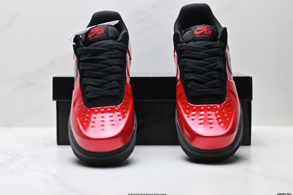 Nike Air Force 1 Low Red Black Unisex Sneakers Style 20