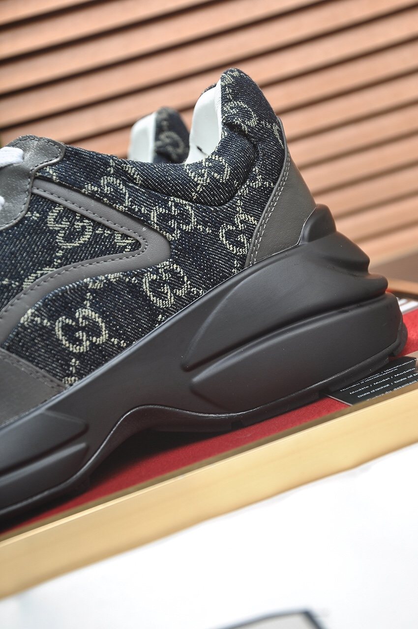 Gucci Black GG Pattern Sneakers