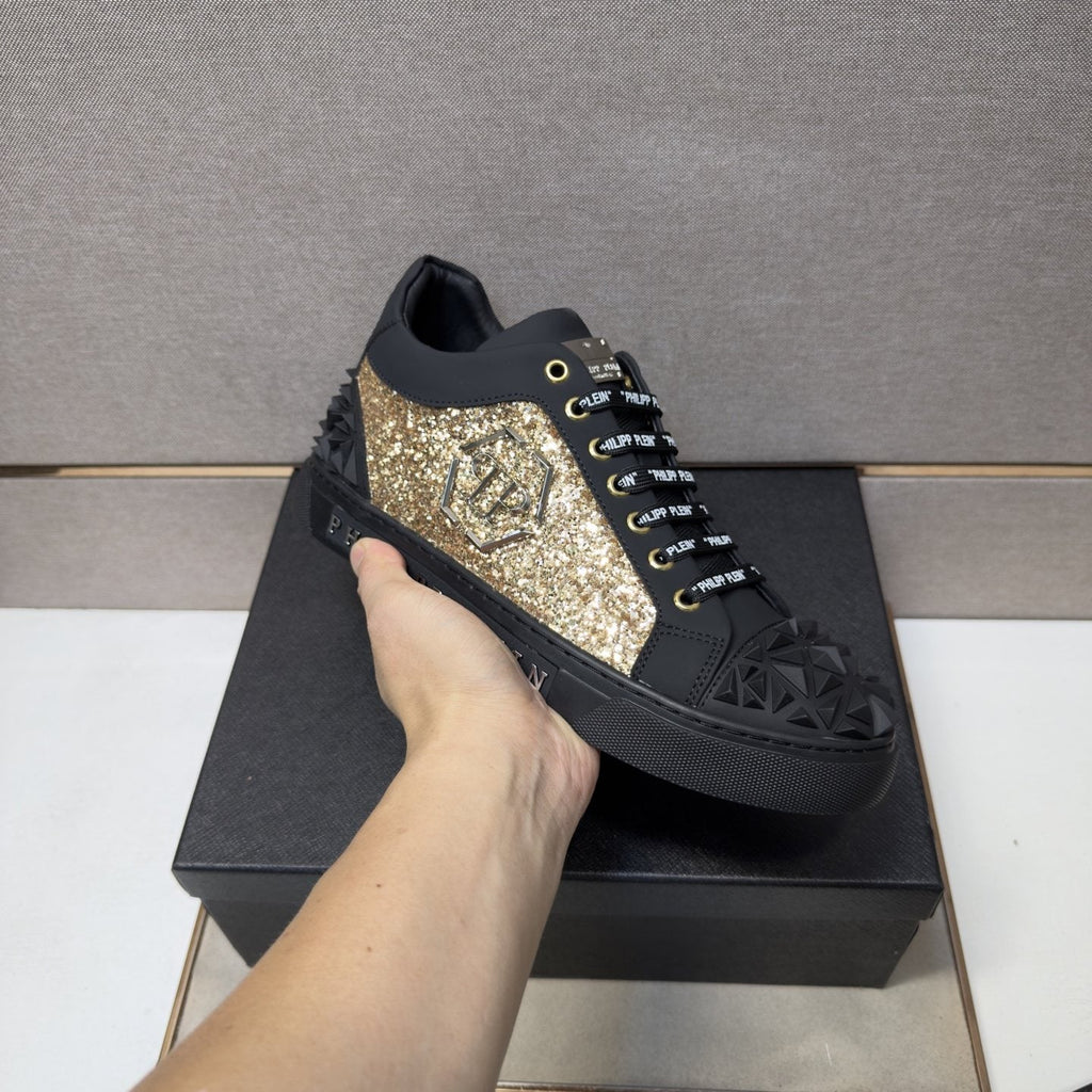 Philipp Plein Men's Textured Logo High-Top Sneakers