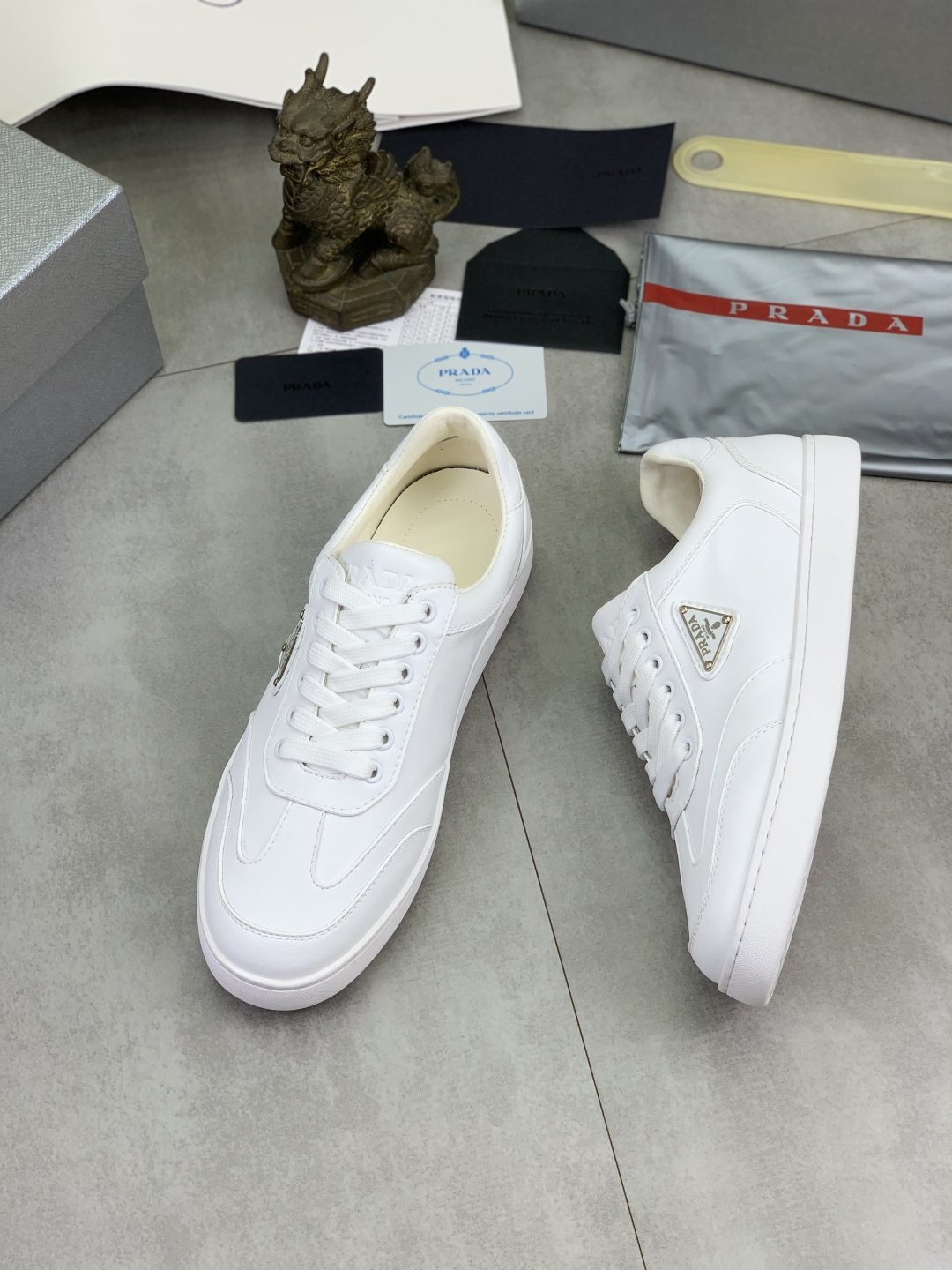 Prada Paneled Low-Top Sneakers