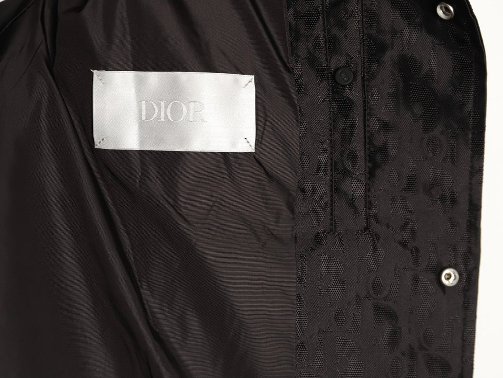 Dior CD 25SS Tonal Allover Jacquard Collared Jacket - Black