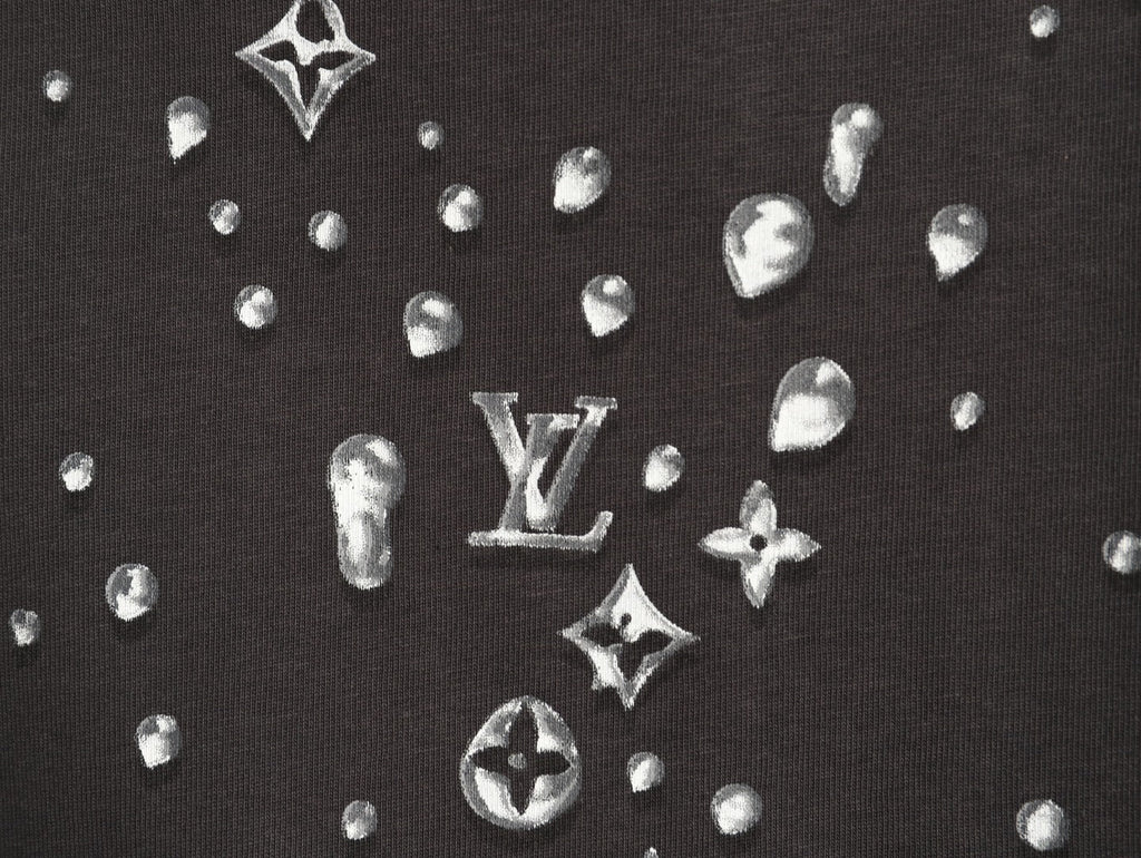 Louis Vuitton Scattered Monogram-Style Graphic T-Shirt - Dark Charcoal