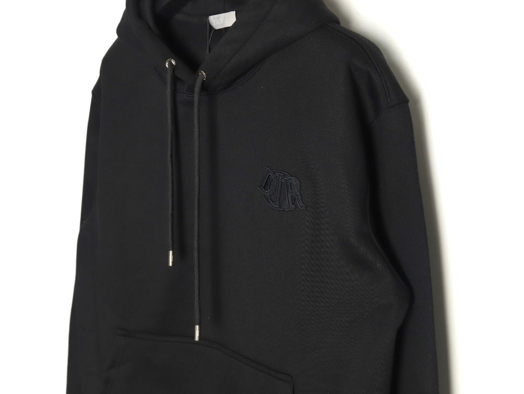 Dior CD Three-Color Badge Patch Hoodie - Black
