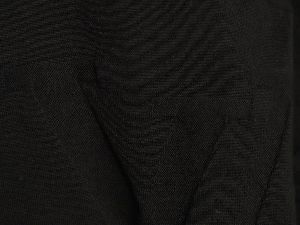 Louis Vuitton Tonal Relief-Style Crewneck Knit Sweater - Black