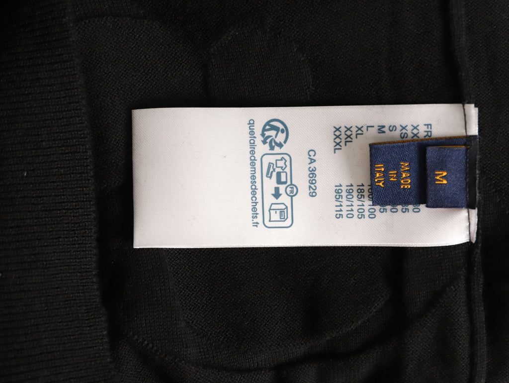 Louis Vuitton Tonal Relief-Style Crewneck Knit Sweater - Black